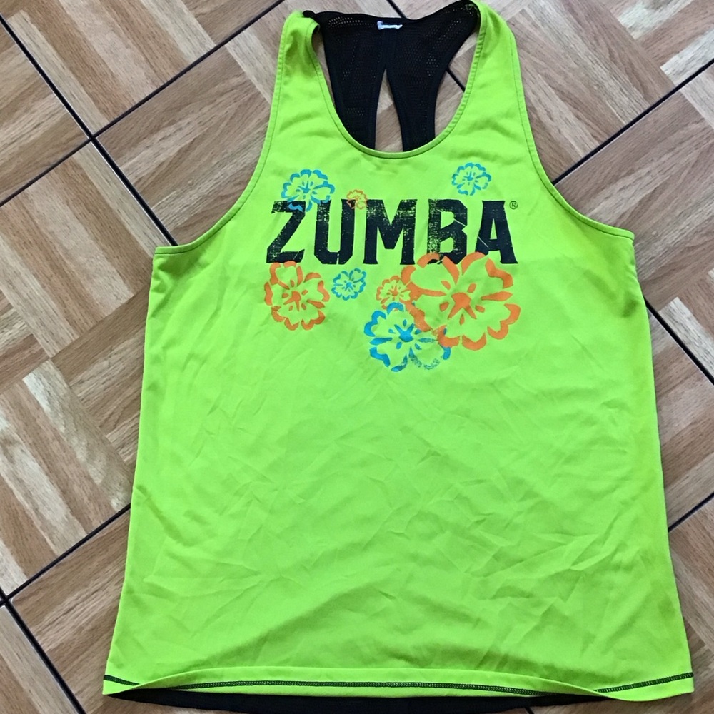 Zumba Fitness women’s Bright Yellow/ Green tank  top